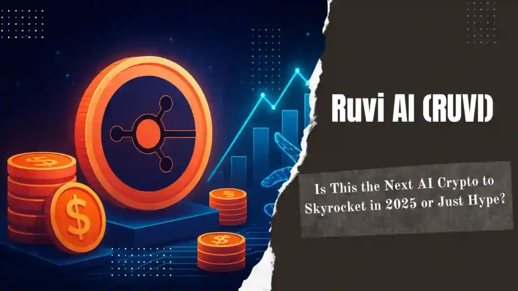 Ruvi AI crypto token logo with futuristic digital design representing AI-powered blockchain in 2025