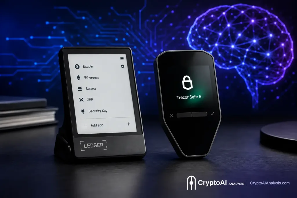 Best hardware wallets for AI crypto tokens in 2026 featuring Ledger and Trezor