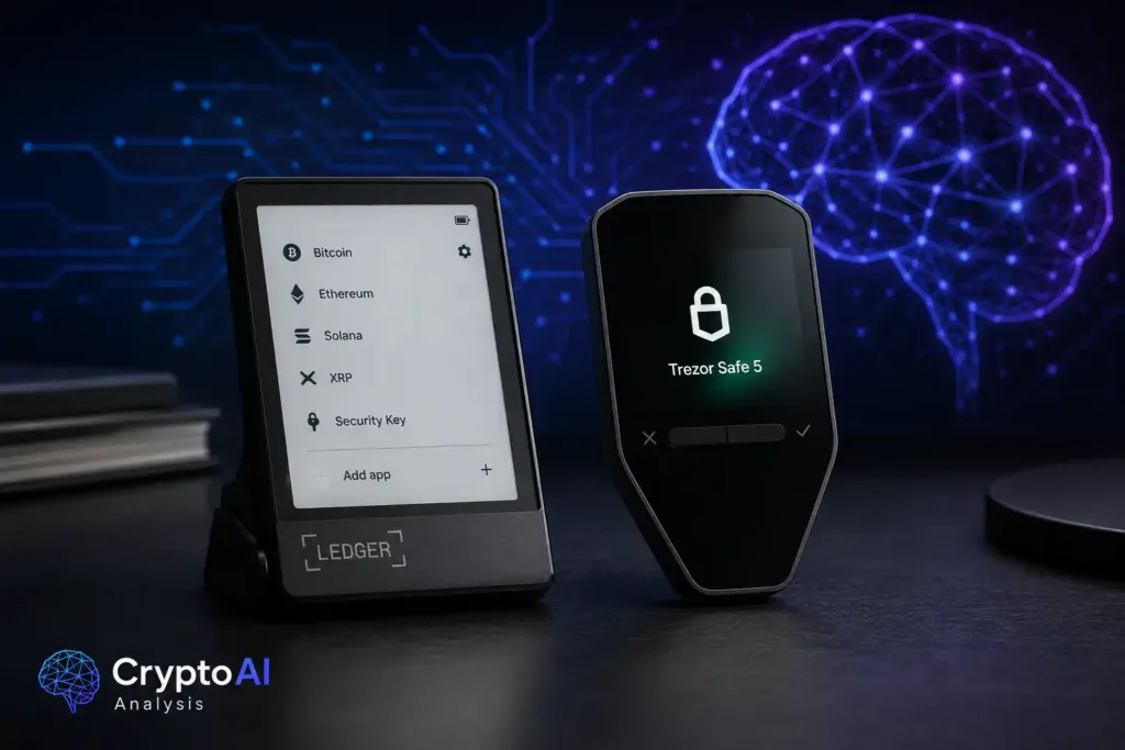 Best hardware wallets for AI crypto tokens in 2026 featuring Ledger and Trezor